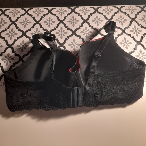 *BOGO FREE* Torrid Womens Curve Plaid Microfiber Sexy T Shirt Bra Size 40C - Picture 2 of 4